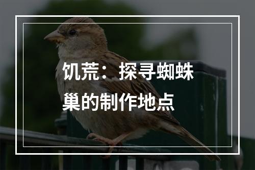 饥荒：探寻蜘蛛巢的制作地点