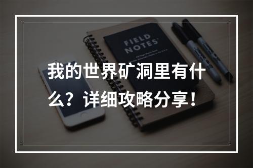 我的世界矿洞里有什么？详细攻略分享！