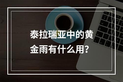 泰拉瑞亚中的黄金雨有什么用？