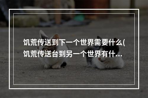 饥荒传送到下一个世界需要什么(饥荒传送台到另一个世界有什么区别)