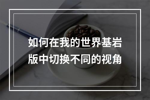 如何在我的世界基岩版中切换不同的视角