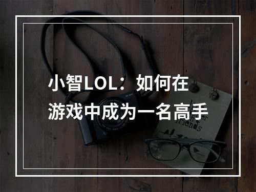 小智LOL：如何在游戏中成为一名高手