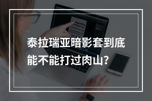 泰拉瑞亚暗影套到底能不能打过肉山？