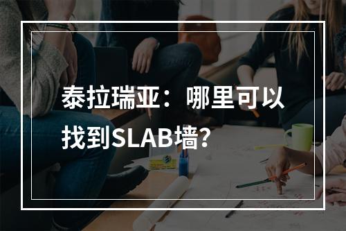 泰拉瑞亚：哪里可以找到SLAB墙？