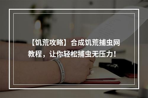 【饥荒攻略】合成饥荒捕虫网教程，让你轻松捕虫无压力！