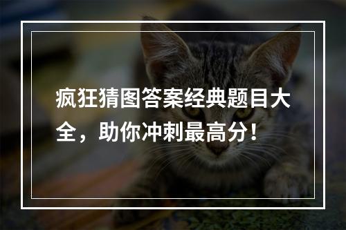 疯狂猜图答案经典题目大全，助你冲刺最高分！