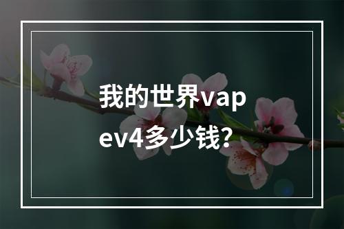 我的世界vapev4多少钱？