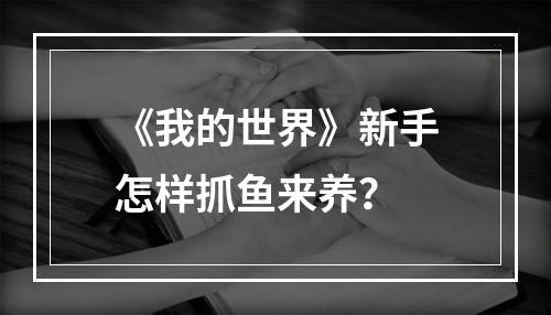 《我的世界》新手怎样抓鱼来养？