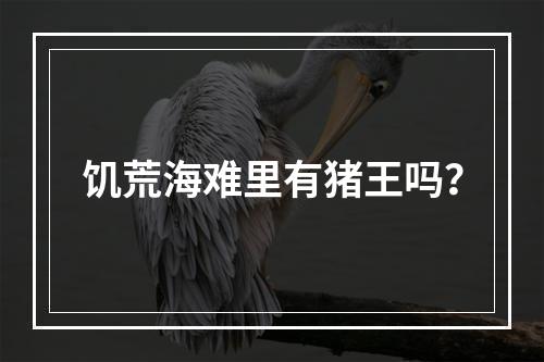 饥荒海难里有猪王吗？