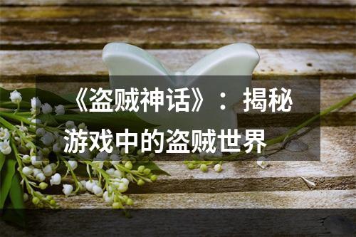 《盗贼神话》：揭秘游戏中的盗贼世界