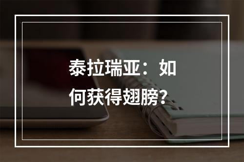 泰拉瑞亚：如何获得翅膀？