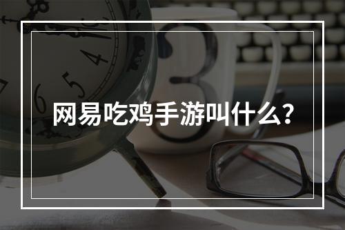 网易吃鸡手游叫什么？