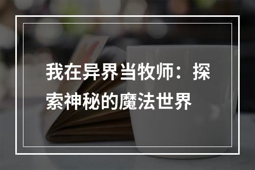 我在异界当牧师：探索神秘的魔法世界