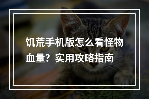 饥荒手机版怎么看怪物血量？实用攻略指南