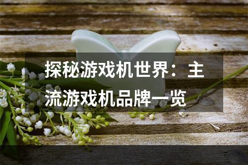 探秘游戏机世界：主流游戏机品牌一览