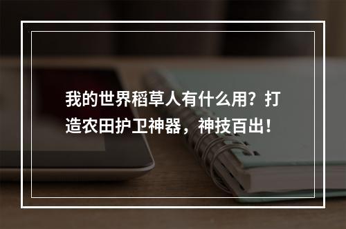 我的世界稻草人有什么用？打造农田护卫神器，神技百出！