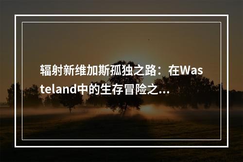 辐射新维加斯孤独之路：在Wasteland中的生存冒险之旅