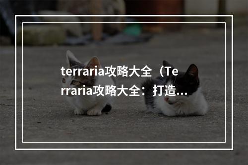 terraria攻略大全（Terraria攻略大全：打造属于自己的游戏世界）