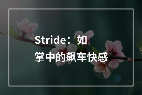 Stride：如掌中的飙车快感