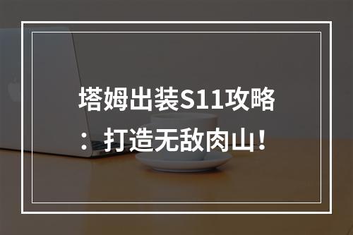 塔姆出装S11攻略：打造无敌肉山！