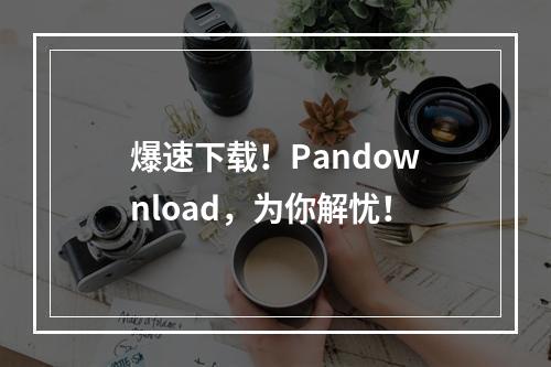 爆速下载！Pandownload，为你解忧！