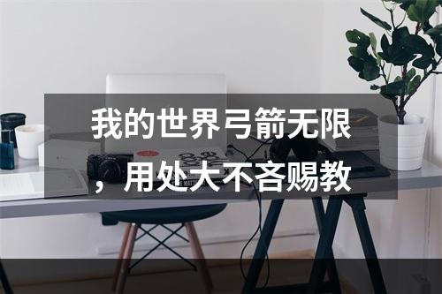 我的世界弓箭无限，用处大不吝赐教