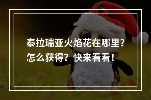 泰拉瑞亚火焰花在哪里？怎么获得？快来看看！