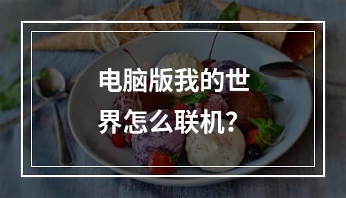 电脑版我的世界怎么联机？