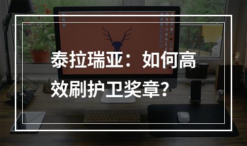 泰拉瑞亚：如何高效刷护卫奖章？