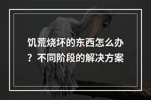 饥荒烧坏的东西怎么办？不同阶段的解决方案