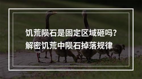 饥荒陨石是固定区域砸吗？解密饥荒中陨石掉落规律