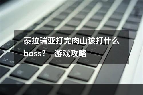 泰拉瑞亚打完肉山该打什么boss？- 游戏攻略