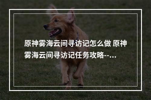 原神雾海云间寻访记怎么做 原神雾海云间寻访记任务攻略--手游攻略网