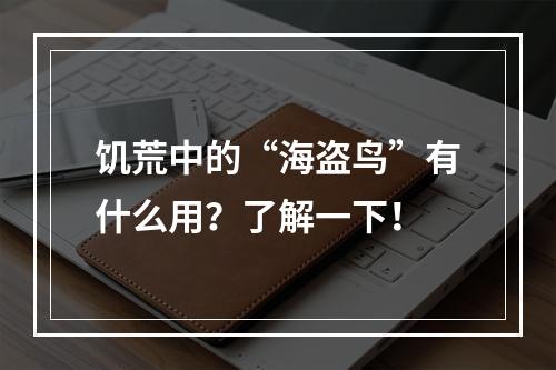 饥荒中的“海盗鸟”有什么用？了解一下！