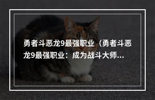 勇者斗恶龙9最强职业（勇者斗恶龙9最强职业：成为战斗大师的关键之路）