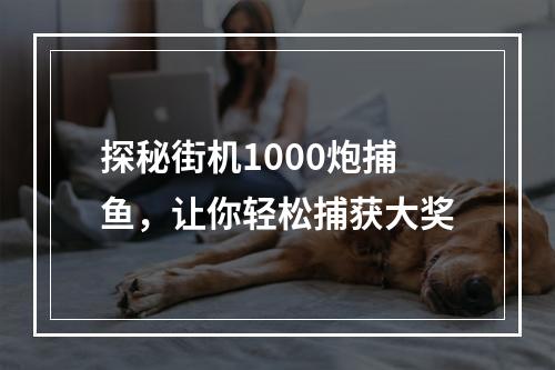 探秘街机1000炮捕鱼，让你轻松捕获大奖