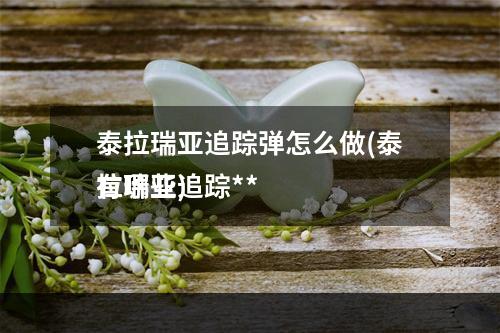 泰拉瑞亚追踪弹怎么做(泰拉瑞亚追踪**
有哪些)