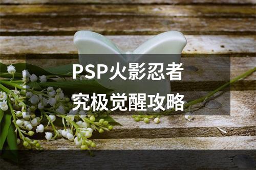 PSP火影忍者究极觉醒攻略