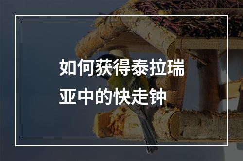 如何获得泰拉瑞亚中的快走钟