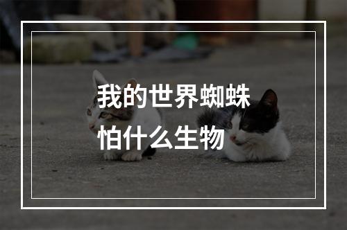 我的世界蜘蛛怕什么生物