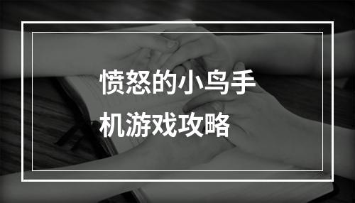 愤怒的小鸟手机游戏攻略