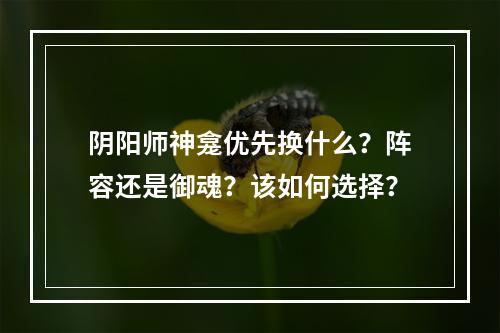 阴阳师神龛优先换什么？阵容还是御魂？该如何选择？