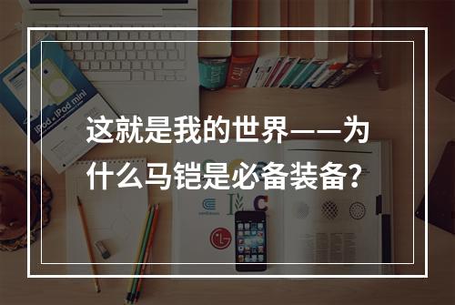 这就是我的世界——为什么马铠是必备装备？