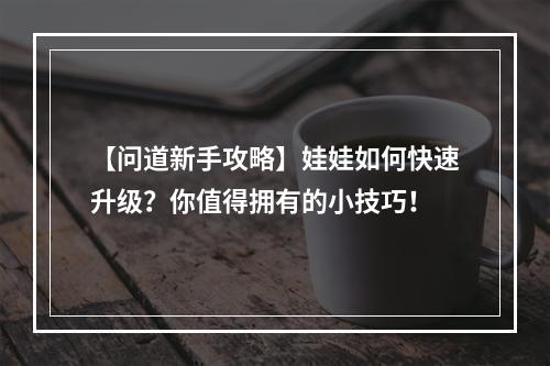 【问道新手攻略】娃娃如何快速升级？你值得拥有的小技巧！