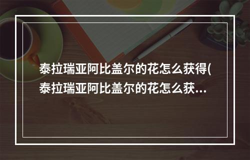 泰拉瑞亚阿比盖尔的花怎么获得(泰拉瑞亚阿比盖尔的花怎么获得?)