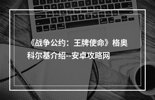 《战争公约：王牌使命》格奥科尔基介绍--安卓攻略网