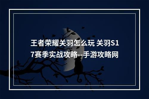 王者荣耀关羽怎么玩 关羽S17赛季实战攻略--手游攻略网