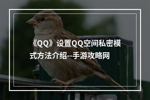 《QQ》设置QQ空间私密模式方法介绍--手游攻略网