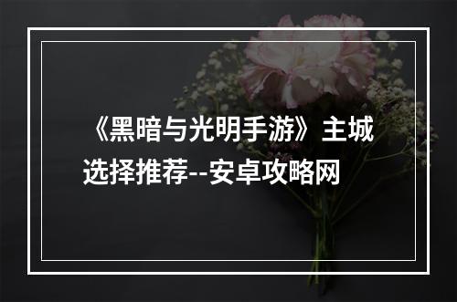 《黑暗与光明手游》主城选择推荐--安卓攻略网