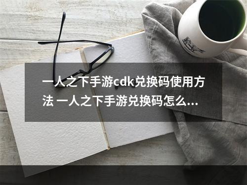 一人之下手游cdk兑换码使用方法 一人之下手游兑换码怎么用--游戏攻略网